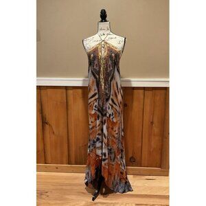 SHAHIDA PARIDES MULTIWAY BENGAL TIGER EMBELLISHED MAXI DRESS O/S